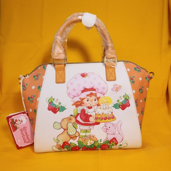 Loungefly Strawberry Shortcake & Friends Birthday Cake Satchel Handbag NEW - Picture 2 of 13